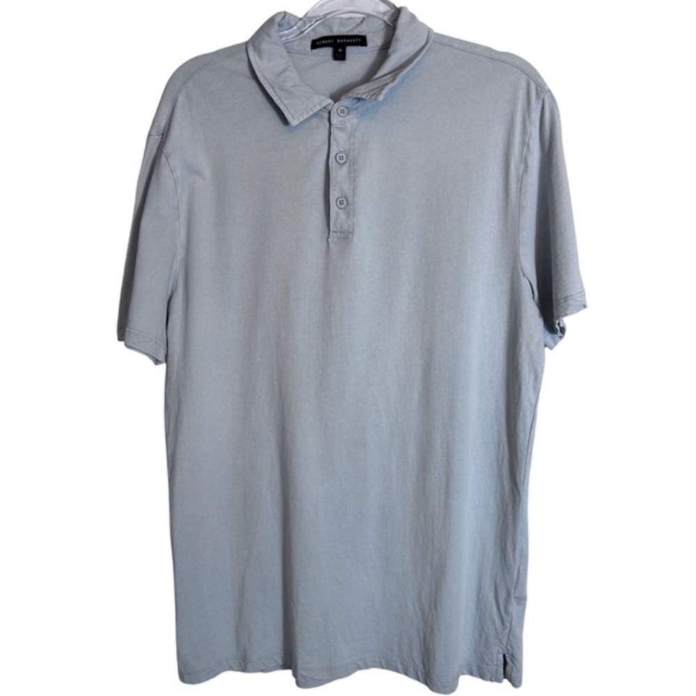 Robert Barakett Mens‎ Blue Grey Cotton Short Sleeve Polo Shirt Size M